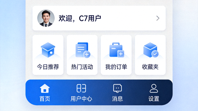 用户成功登录C7娱乐后显示的个性化主页或用户中心界面